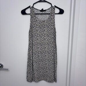Forever 21 Black and White Daisy Mini Dress Size S